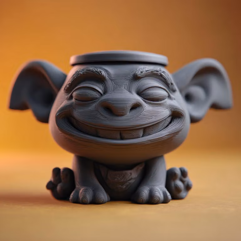 Decords - Urna commemorativa 3D a tema "Goblincore", con creature fantastiche e coperchio, 10 cm