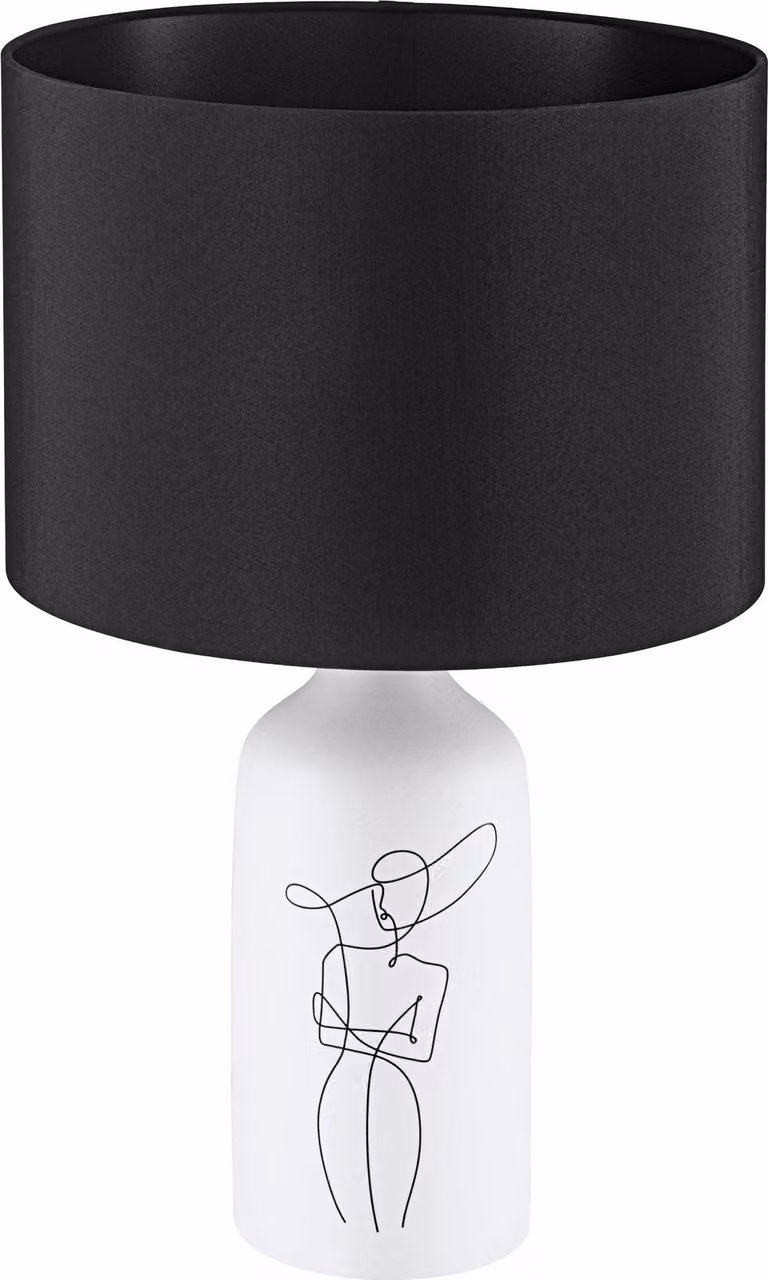 Eglo 43824 VINOZA E27 Lampada da tavolo Ø300mm Bianco Nero