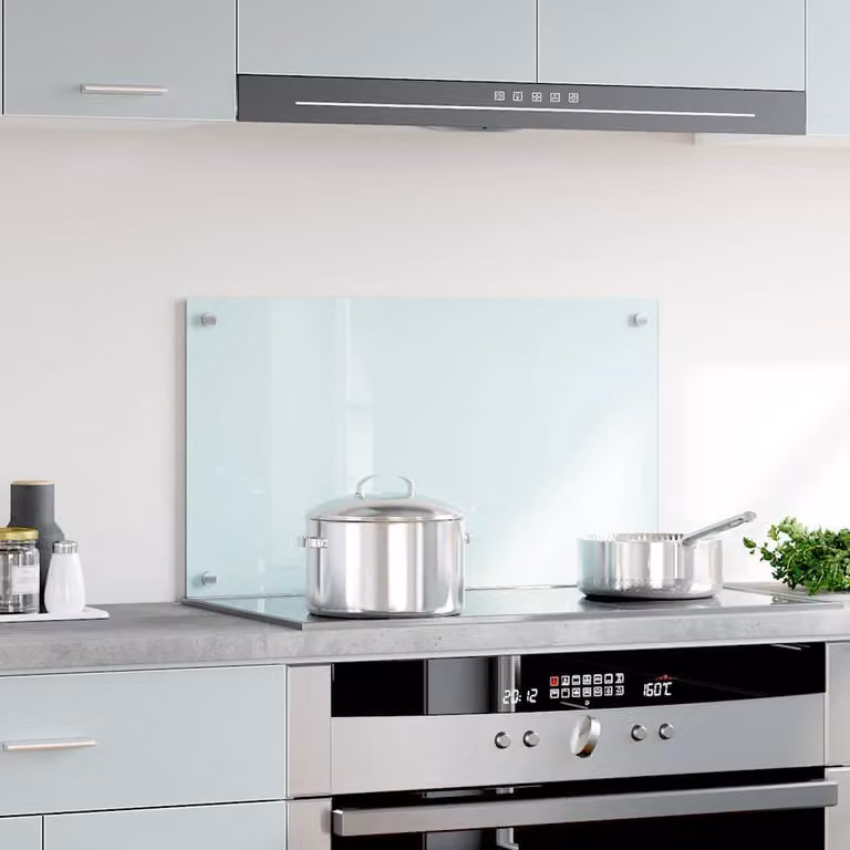 Paraschizzi per cucina vidaXL in vetro temperato colore bianco L: 70 cm, H: 40 cm