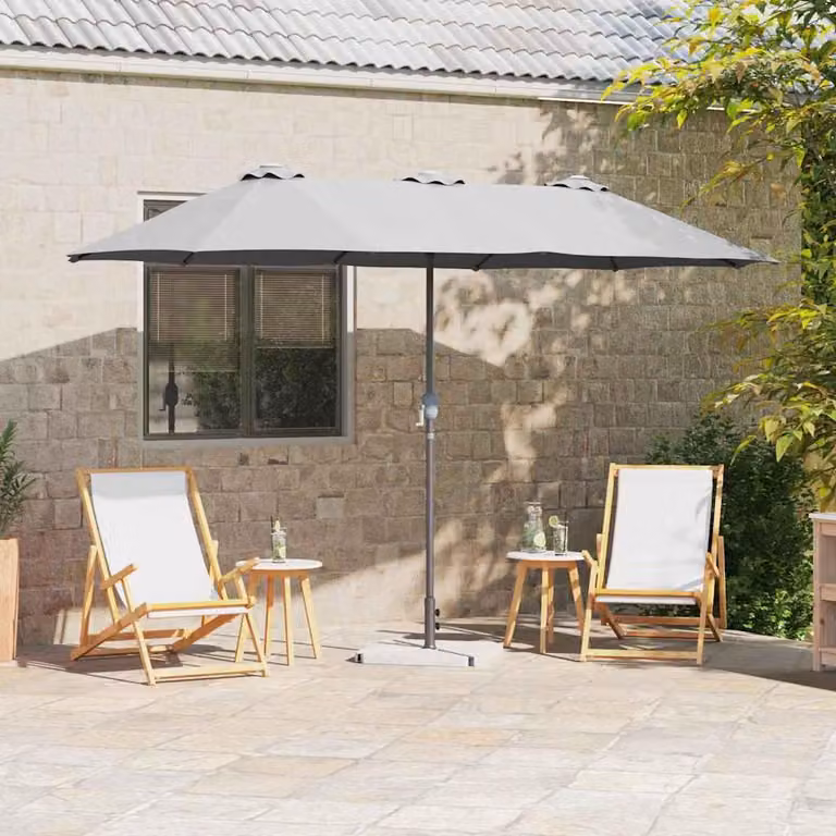 Maison Exclusive - Ombrellone da giardino, dimensioni 370 x 197 x 239 cm, realizzato in poliestere e alluminio