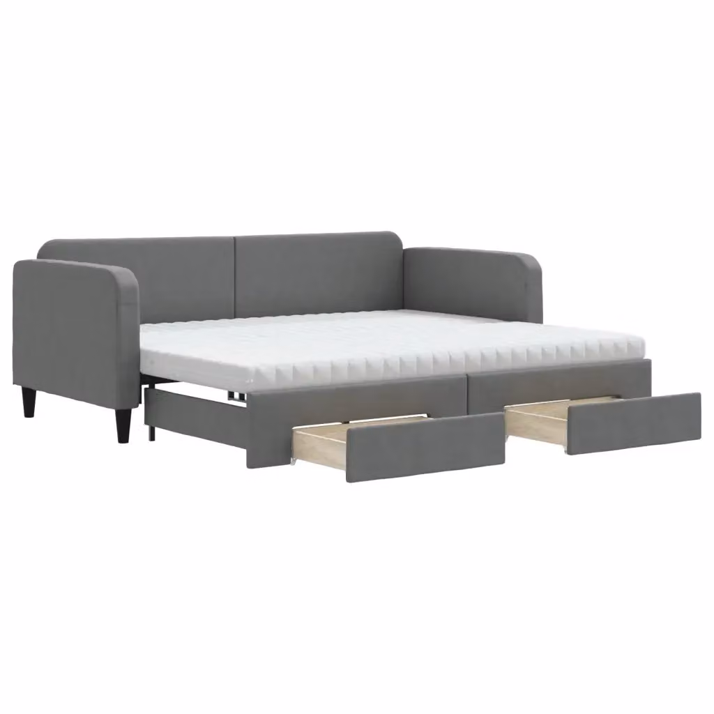 Divano Letto Moderno vidaXL Grigio con Struttura Imbottita per Soggiorno e Camera da Letto – 2
