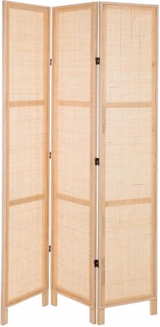 Paravento in MDF e griglia, marrone, (40x3)x2,5x200