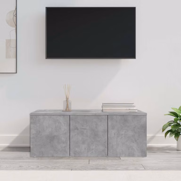 vidaXL Mobile Porta TV Grigio Cemento in Legno e MDF, L 80 cm x P 34 cm x H 30 cm