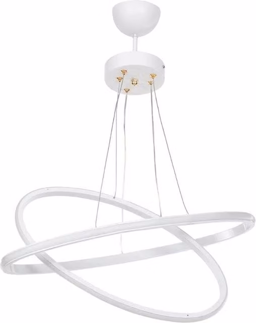 Lampada a sospensione Muso due anelli bianchi Led MDL4438 EFFEZ