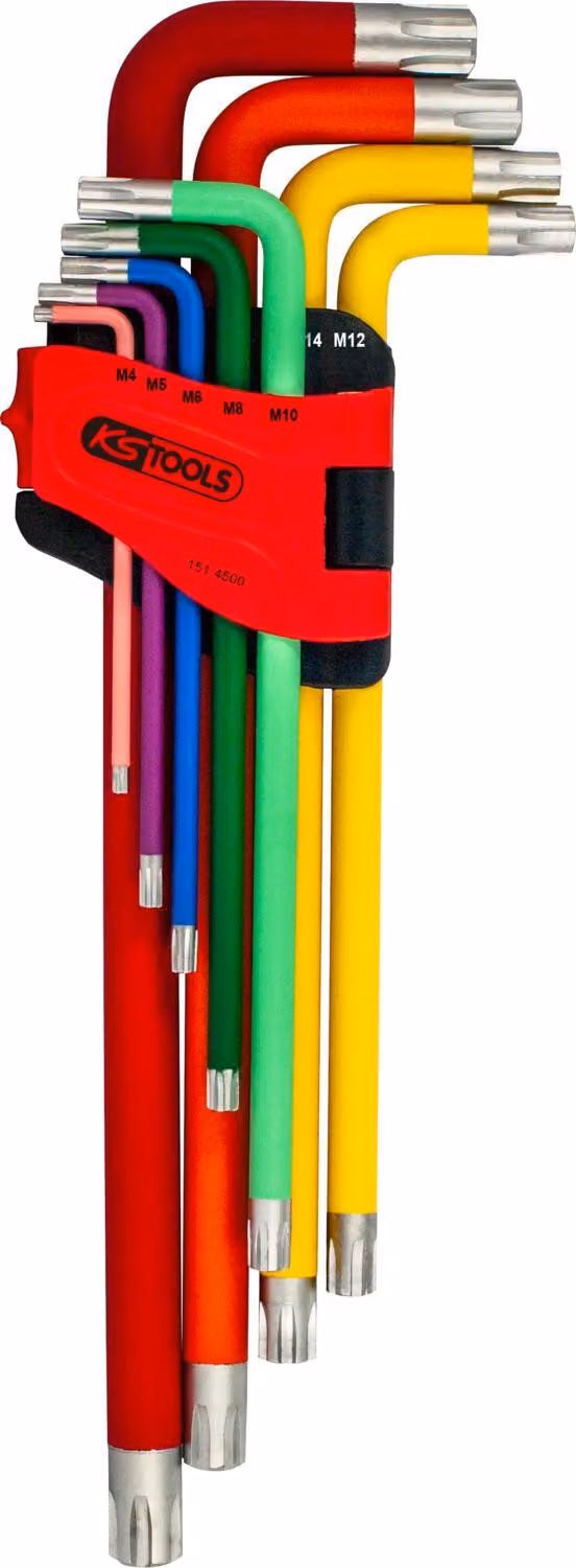 KS TOOLS RIBE Set di chiavi a L, XL, 9 pezzi ( 151.4500 )