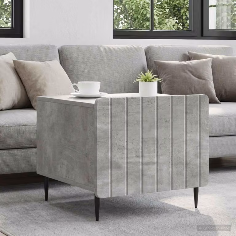Maison Exclusive - Tavolino grigio cemento 49 x 50 x 42 cm in materiale derivato dal legno
