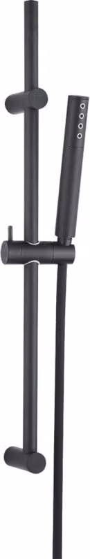Set doccia di design con asta doccia nera