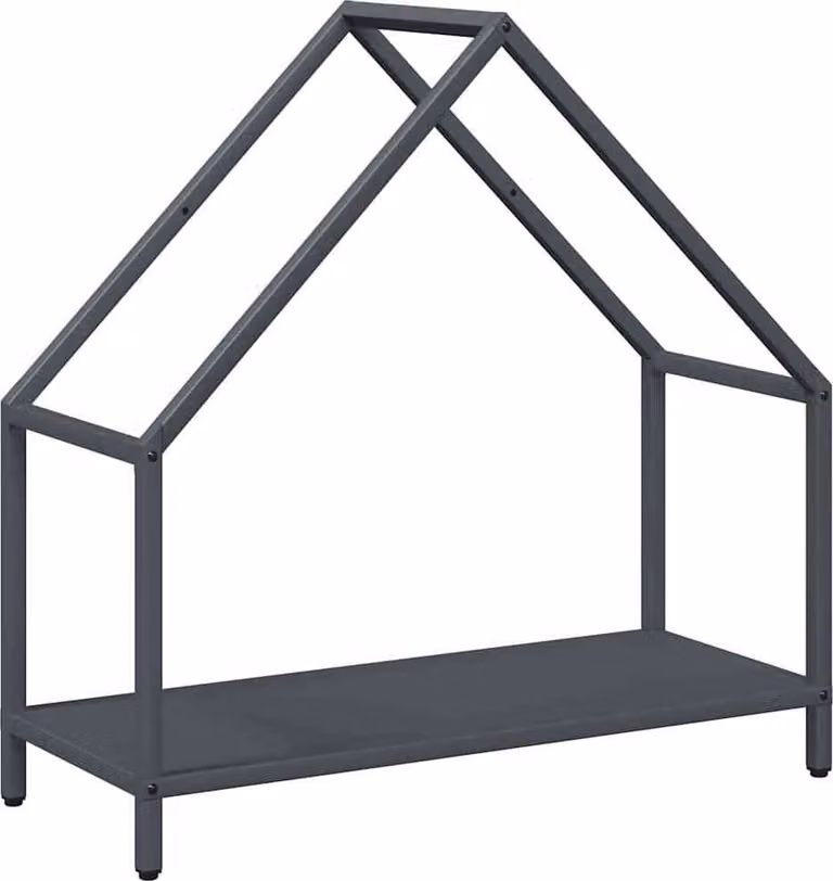Rastrelliera per Legna da Ardere Antracite 60x25x60 cm