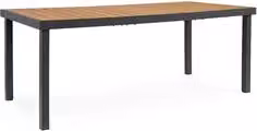 Tavolo da esterno Niagara in alluminio marrone con piano rettangolare L: 190 cm, P: 90 cm, H: 75 cm