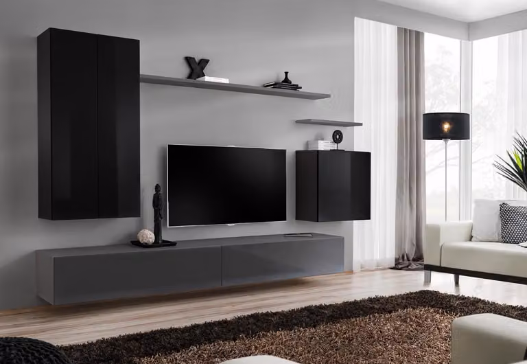 Wohnwand Sideboard Wandregal tv Schrank Regal Wandschrank Wohnzimmer Möbel