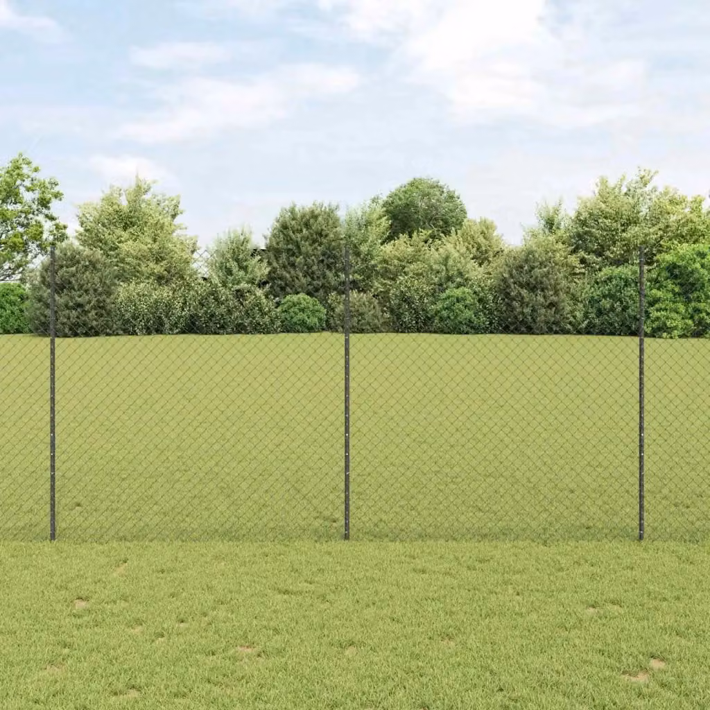 Recinzione da giardino Design In in acciaio e PVC con finitura powder-coated grigia, L: 1000 cm, H: 150 cm, Spessore: 3 cm – 2