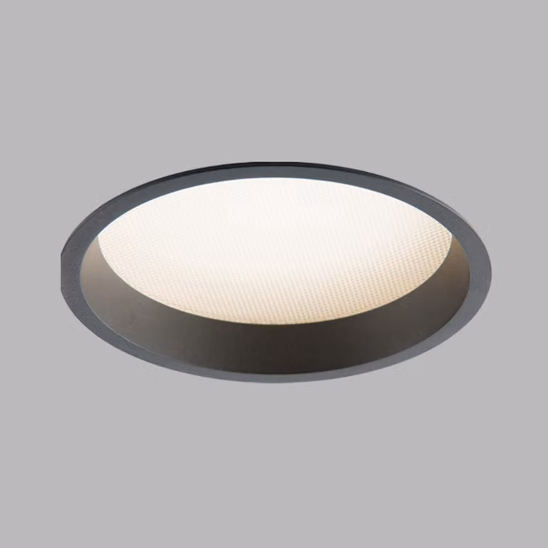 Luce da incasso LED2 ZETA IP44 CRI90, variante: ZETA M, Ø 176 mm, 4000 K, NERO