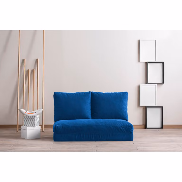 Hanah Home, Taida- FTN1266, blu, divano letto, struttura: 100% metallo
