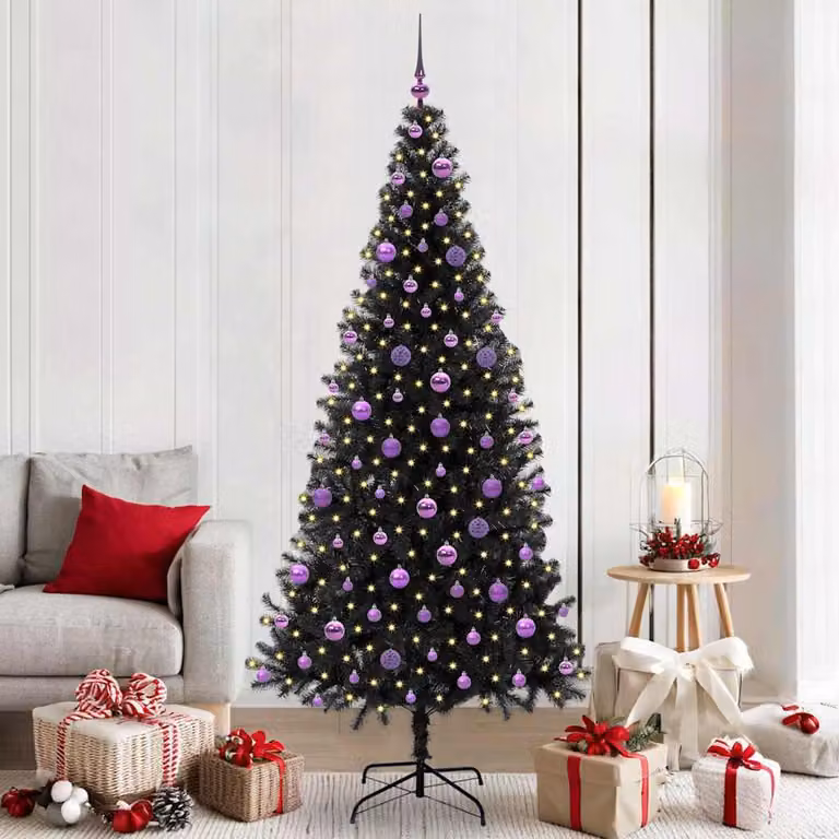 Maison Exclusive - Albero di Natale nero, 210 cm, in PVC