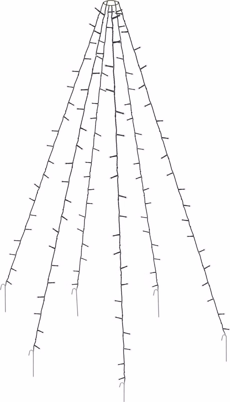 Albero di Natale e bandiera illuminati a LED - catena luminosa - altezza 190 cm