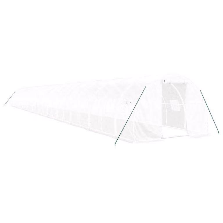Serra con Telaio in Acciaio Bianco 72 m² 24x3x2 m