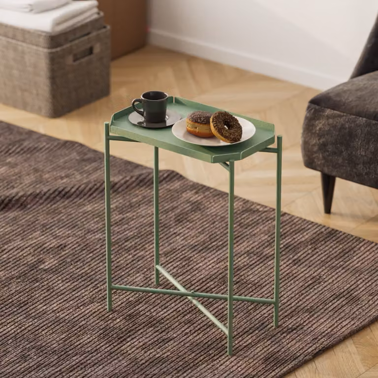 Skye Decor, Shb-009-D, tavolino, 100 % METALLO, verde, 26 x 40 x 56 cm