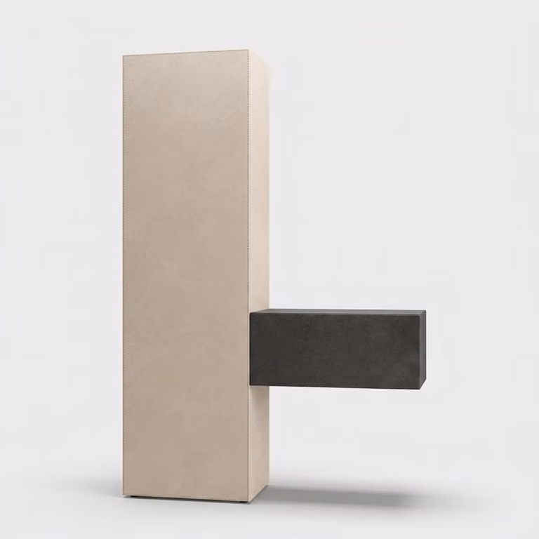 Mobili modulari per guardaroba da ingresso con colonna e cubi Composizione 300