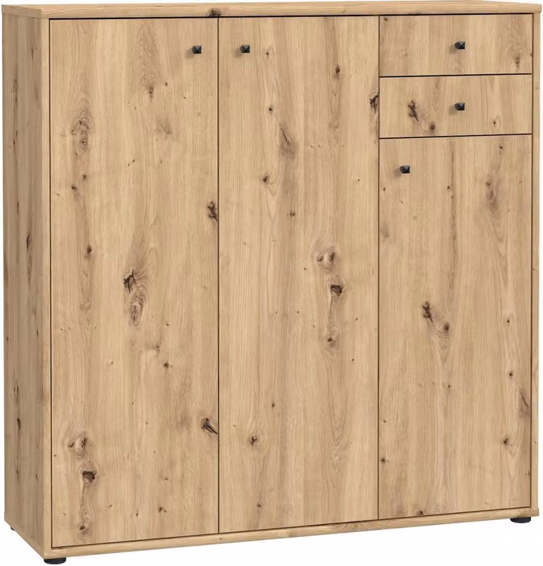 Comò >Tembi< in rovere Artisan - 108,8x111,1x34,8 cm (LxAxP)