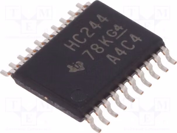 3x 3 Moduli, invertente (no), controllo canali: 8, chip SMD SN74HC244PW, trasmettitore, tre