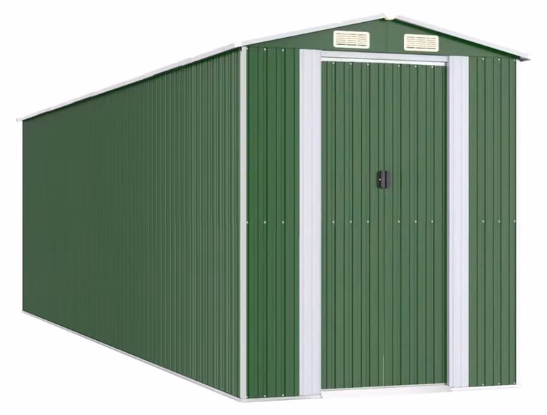 Capanno per attrezzi in metallo - Casetta da giardino - 192 x 689 x 223 cm - Acciaio zincato