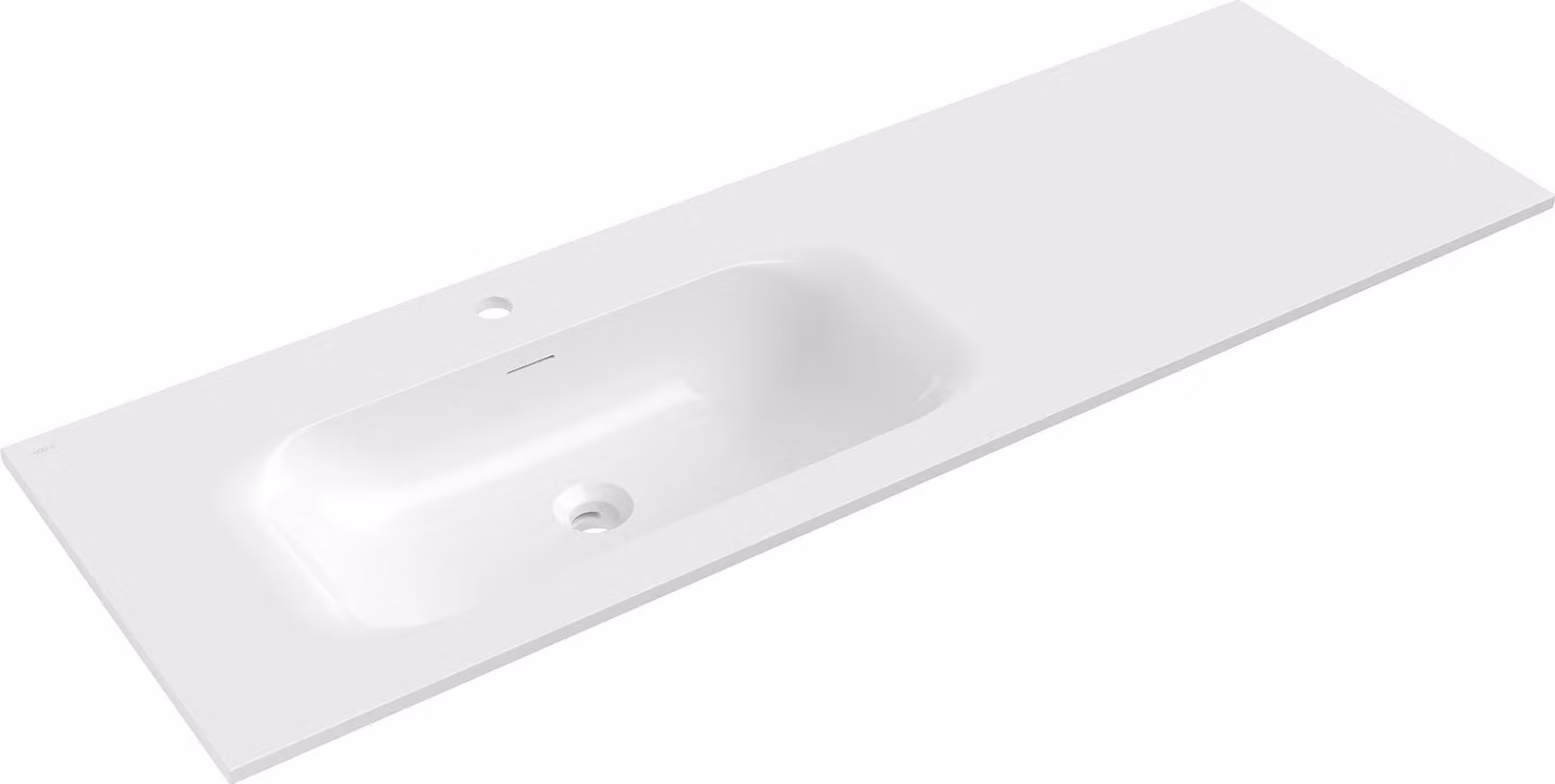 Mexen Vela lavabo ad incasso a sinistra 141 x 46,5 cm, bianco lucido - 25231400L