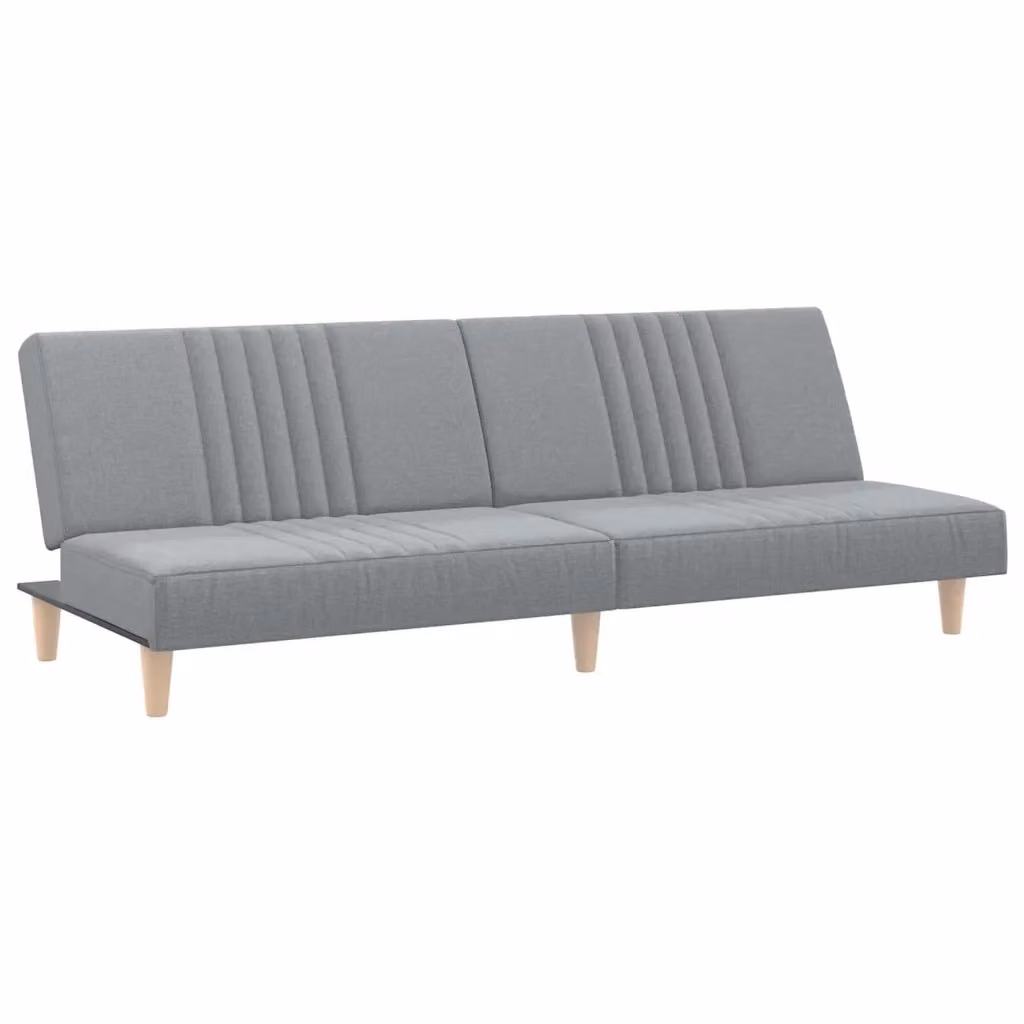 Divano Letto Click-Clack Moderno vidaXL in Tessuto Grigio con Poggiatesta Regolabile L/P/H: 200 x 140 x 89 cm – 2
