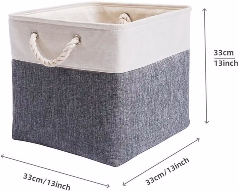 Contenitore con coperchio - Contenitore in cartone - Contenitore per abbigliamento - Contenitore per bambini - Leggero e resistente, dimensioni 33 x 33 x 33 cm
