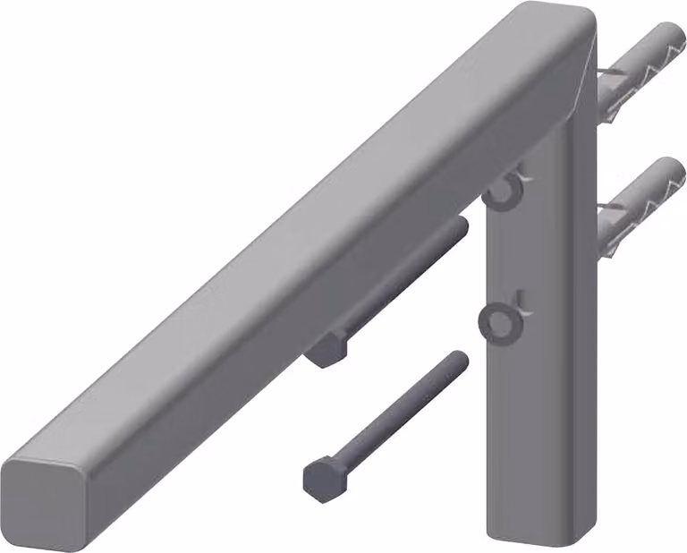 Supporto KWC AR, VARIUS, acciaio inox, bianco, 30x170x450 mm, per WC MIRANIT