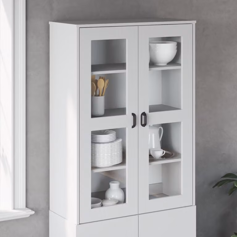 Piano per credenza vidaXL VIKEN in legno multistrato bianco L: 110 cm, P: 35 cm, H: 80 cm