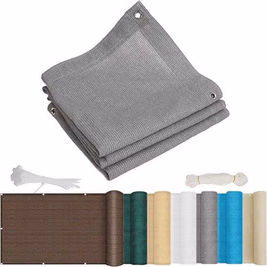 Tenda frangisole per esterni - Rivestimento in PVC resistente ai raggi UV - 3,6 x 6,5 m - Grigio
