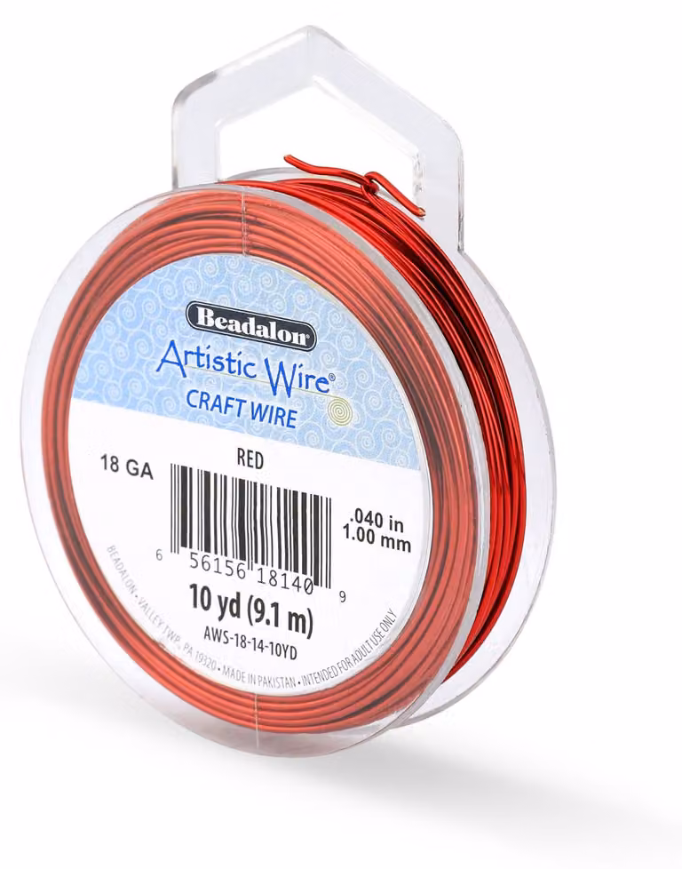 Filo di rame rosso, calibro 18, 10 yard, rotondo, rivestito, lucidato