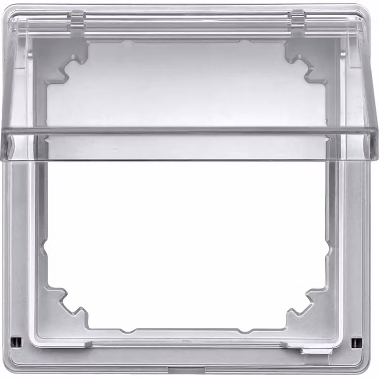 Anello distanziatore con coperchio ribaltabile trasparente, alluminio, AQUADESIGN