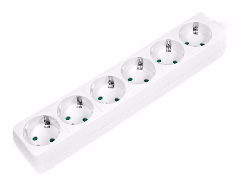 LogiLink LPS238 Presa di corrente LogiLink, a 6 vie, senza interruttore, bianca