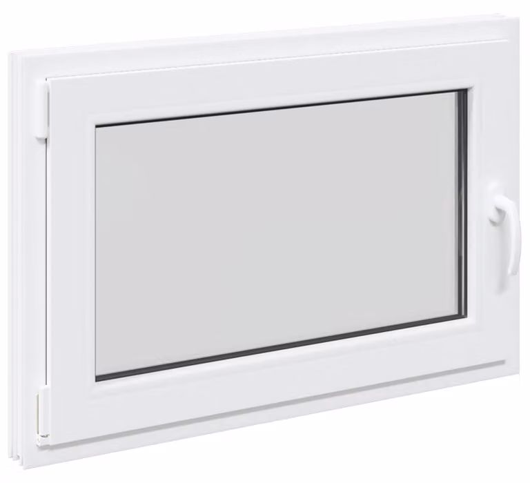 Porta per cantina RISOR, dimensioni 90 x 70 cm, in PVC e vetro, colore bianco