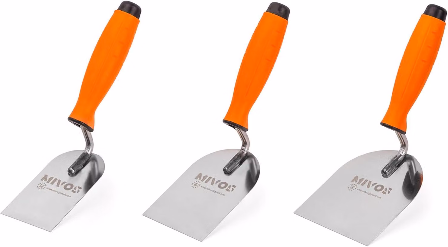 Set di spatole per stucco, in acciaio inossidabile, composto da 3 pezzi: 60 mm, 80 mm e 100 mm