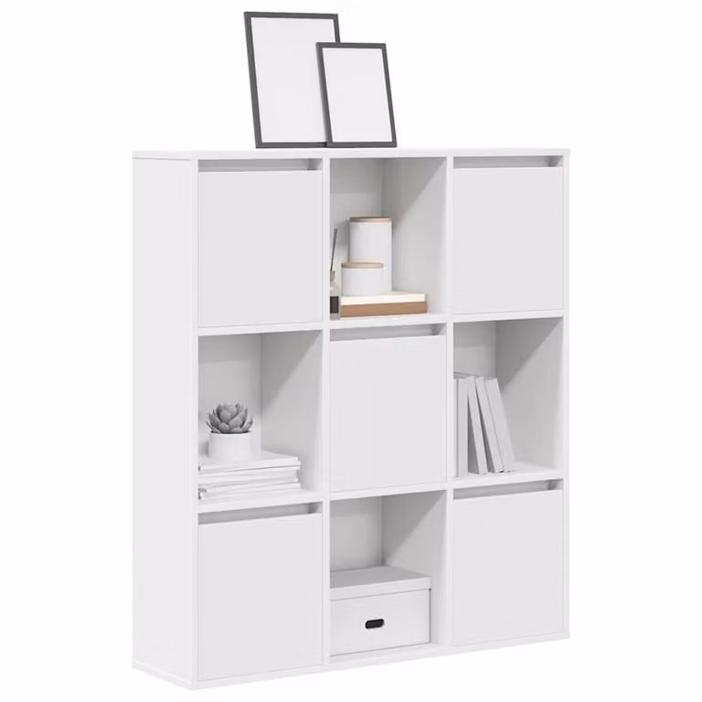 Libreria moderna vidaXL bianca in legno e MDF da appendere a parete L: 89 cm, P: 24 cm, H: 101,5 cm