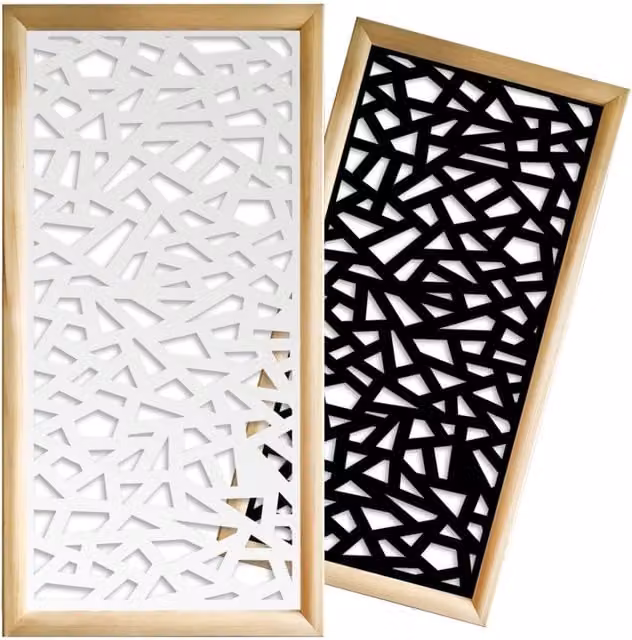 Moduli Decorativi Apocalypse Signorbit in Legno e PVC, Colore Nero, L 73 cm x H 148 cm