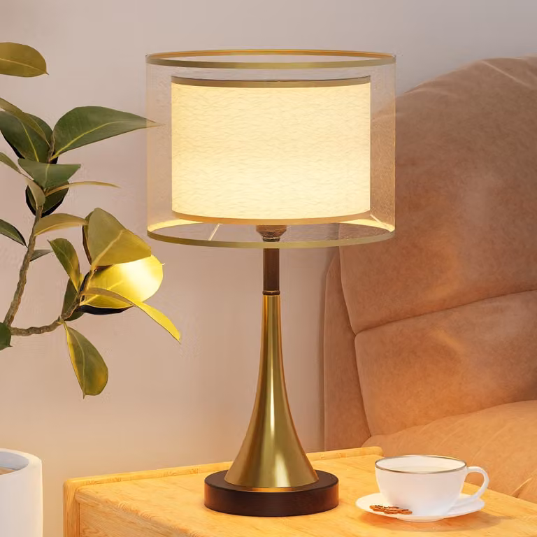 Lampada da tavolo LED E27, 3 tonalità di luce, metallo, design classico. Lampada da scrivania con 2700K, 4000K e 6500K, luce decorativa, 200 lumen, ideale come luce notturna. Dimensioni: 25x47 cm
