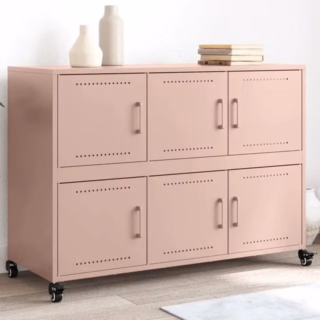 Credenza-Buffet-Armadio da cucina Rosa 100,5x39x72 cm in Acciaio 550216