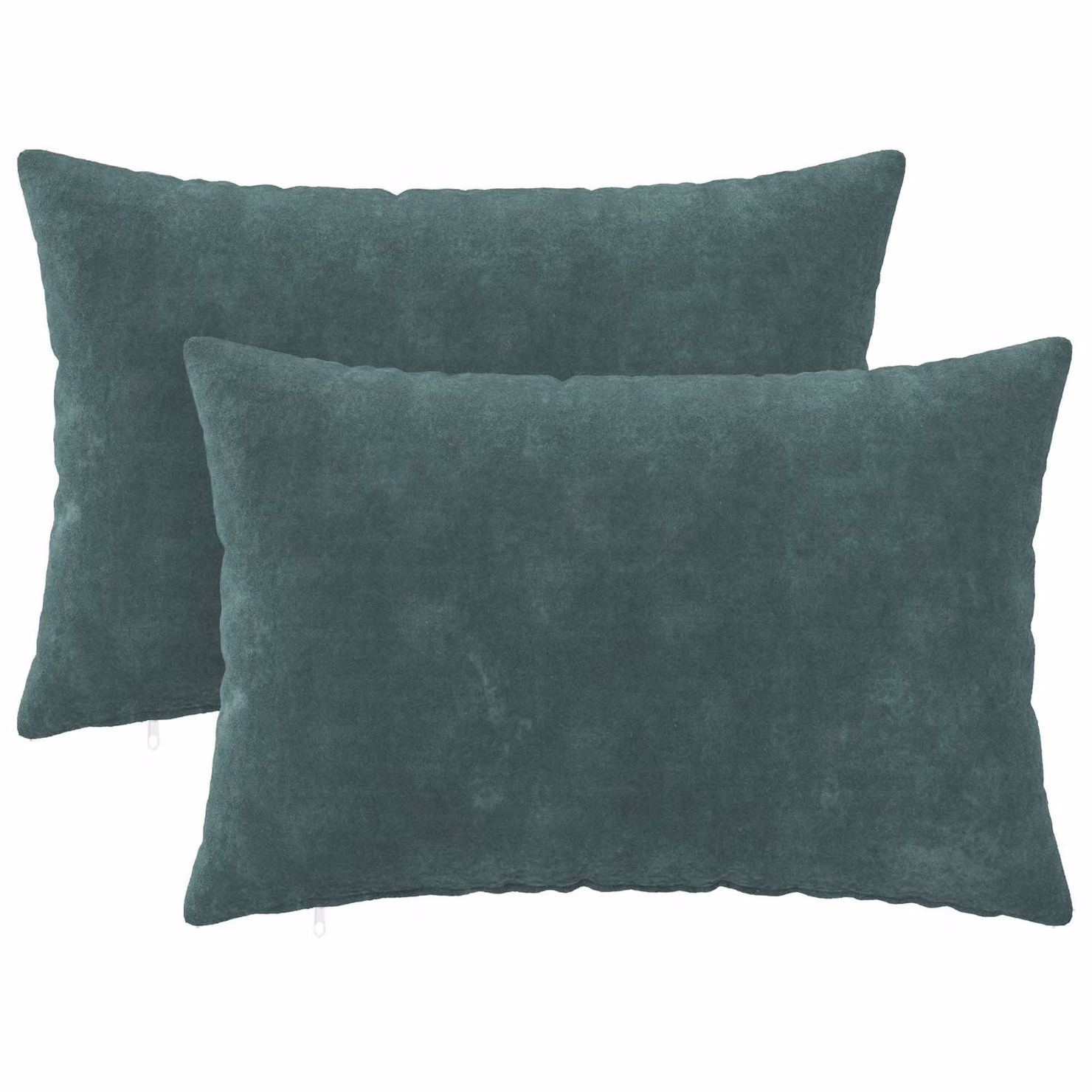 Set di 2 federe vidaXL HEERLEN in microfibra fleece, colore blu petrolio, 50 x 80 cm