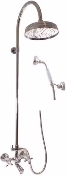 Colonna doccia MORAVA in ottone cromato con doccetta 130 cm