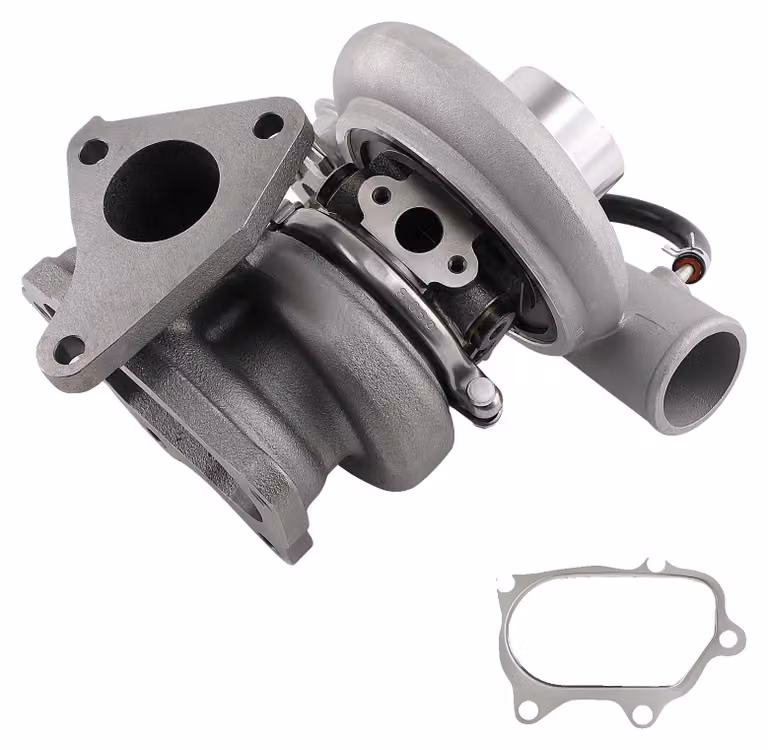 Turbocompressore, realizzato in lega di alluminio, dimensioni 4,5 x 4,5 x 6 pollici, compatibile con Subaru Impreza WRX STI, pressione massima di sovralimentazione: 1,2 bar, sistema di raffreddamento a liquido e olio
