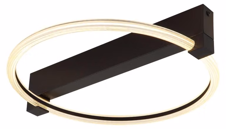 Plafoniera a LED FLETCHER, nera, rettangolare, lunghezza 41,4 cm