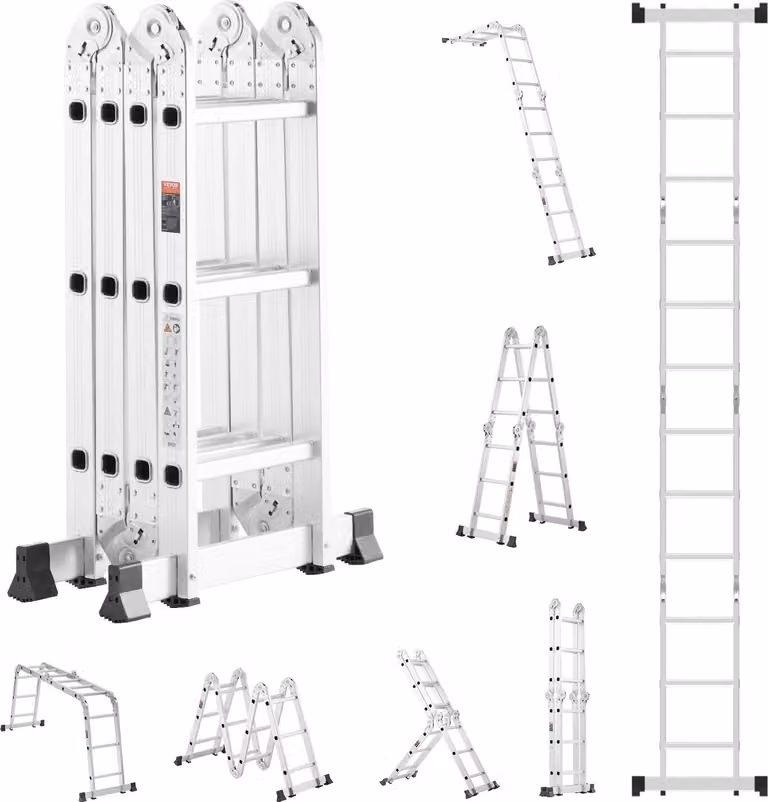 Scala multiuso Scala multifunzionale Impalcatura a pioli 7 in 1 3 gradini 3500 mm