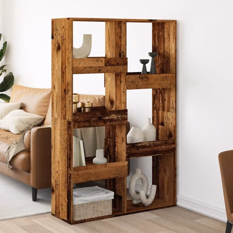 Divisorio vidaXL in legno antico marrone in MDF L: 100 cm, P: 33 cm, H: 155,5 cm