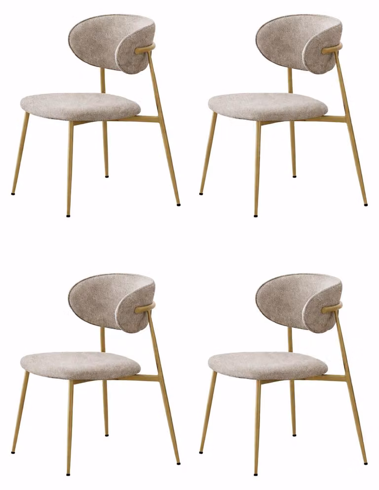Set di 4 sedie imbottite dal design moderno e confortevoli