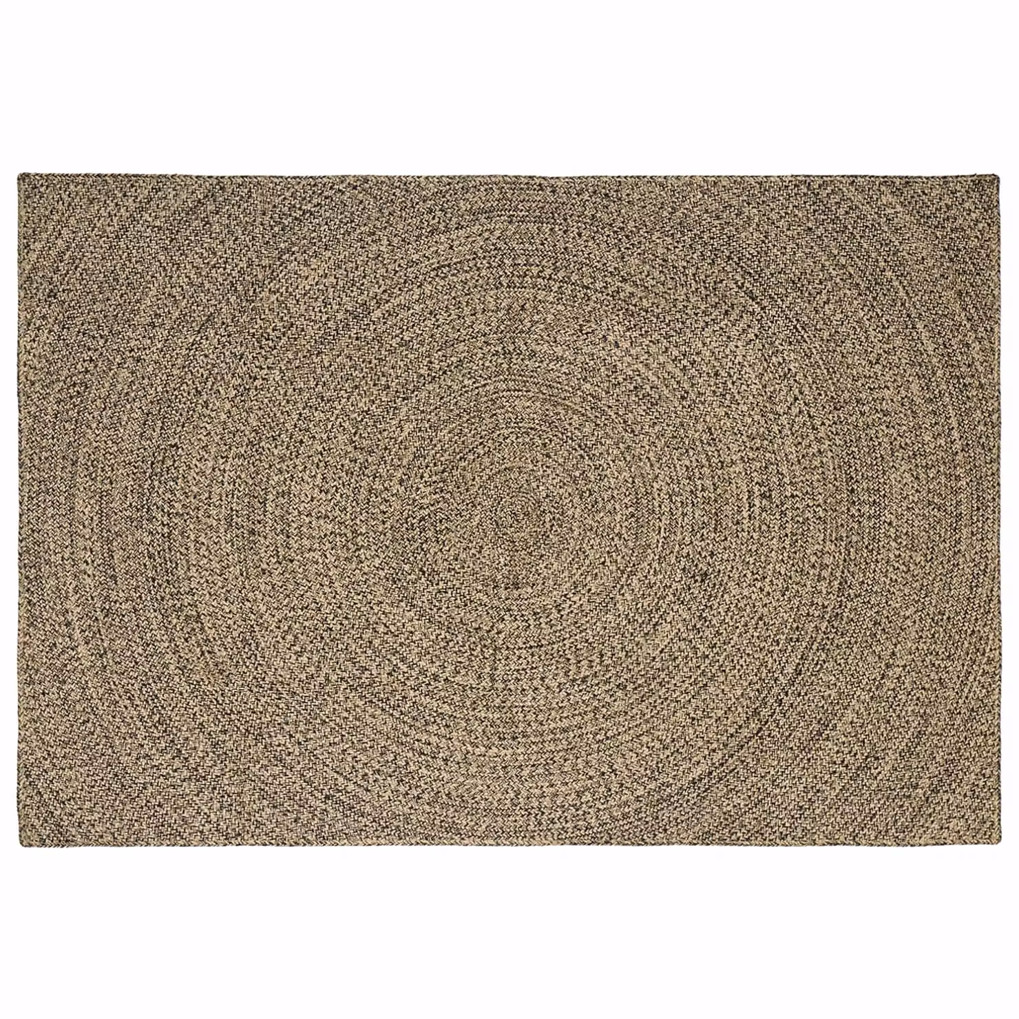 Tappeto da area moderno in juta vidaXL, rettangolare, beige e nero, L: 240 cm, P: 340 cm