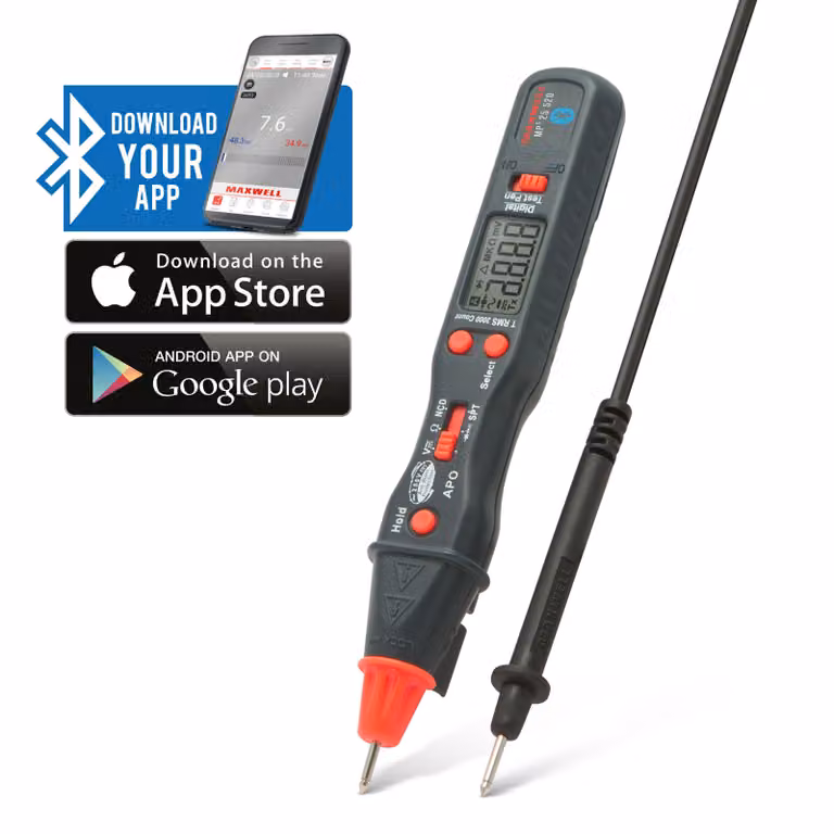 MAXWELL - Multimetro digitale con Bluetooth e app