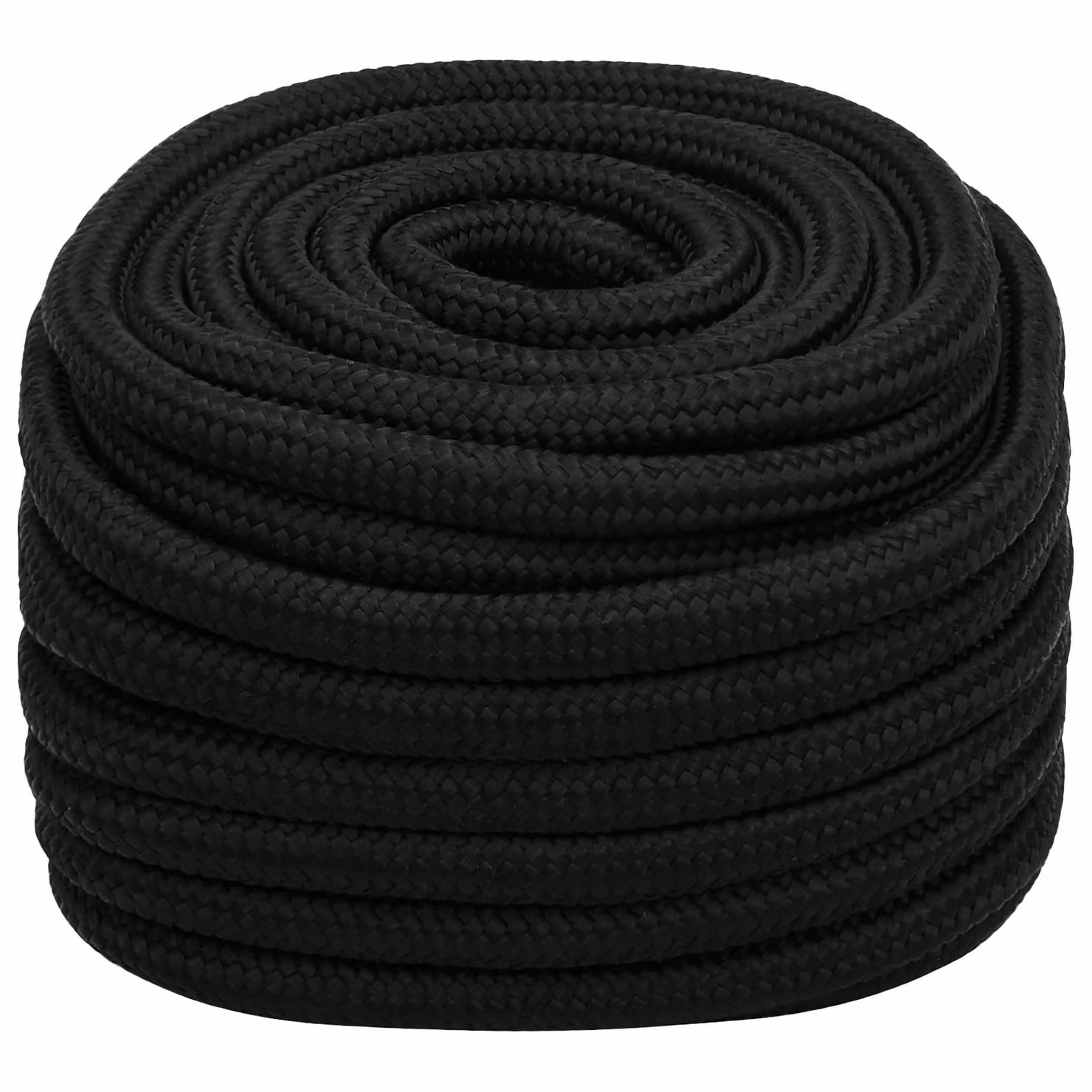 Corda multiuso vidaXL in plastica nera, diametro 20 mm, lunghezza 25 m